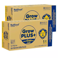 [Thùng 12 lốc] Sữa non pha sẵn Nutifood GrowPLUS+ vàng 110ml và 180ml (lốc 4 hộp)
