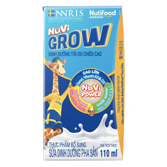 [Thùng 12 lốc] Sữa pha sẵn Nutifood NuVi Grow 110ml và 180ml (lốc 4 hộp)