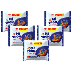 Thùng 16 gói mì trộn Miliket vị phô mai/kebab/carbonara/cà ri/kim chi gói 117g