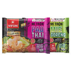 Thùng 18 gói mì trộn xuất khẩu Pad Thái/Mie Goreng/mix vị Vifon gói 90g
