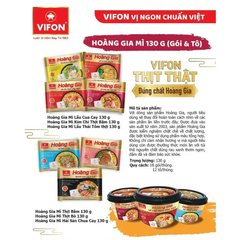 Thùng 18 gói mì Vifon Hoàng Gia nhiều vị gói 130g
