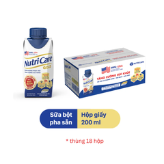 Thùng 18 hộp nước Nutricare Gold 200ml