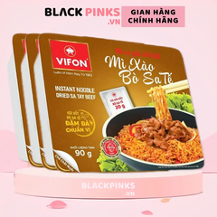 Thùng 18 khay mì xào bò sa tế Vifon 90g [có gói sốt thịt]