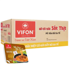 Thùng 18 khay mì xào bò sa tế Vifon 90g [có gói sốt thịt]