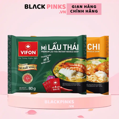 Thùng 20 gói mì xuất khẩu Vifon vị kim chi/lẩu thái/mix vị gói 80g
