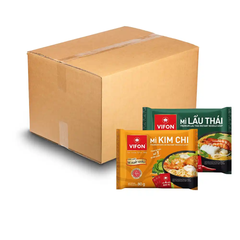 Thùng 20 gói mì xuất khẩu Vifon vị kim chi/lẩu thái/mix vị gói 80g