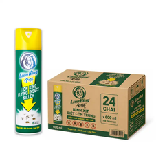 Thùng 24 chai bình xịt ruồi muỗi Lion King 600ml