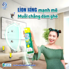 Thùng 24 chai bình xịt ruồi muỗi Lion King 600ml