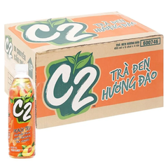 Thùng 24 chai hồng trà C2 vị đào 455ml