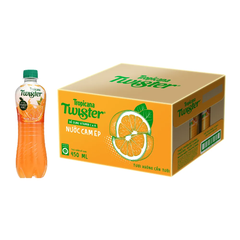 Thùng 24 chai nước cam ép Twister 450ml
