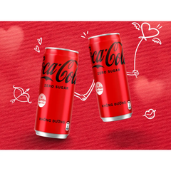 Thùng 24 chai nước ngọt Coca Cola zero sugar 320ml