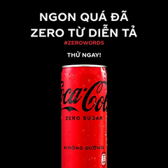 Thùng 24 chai nước ngọt Coca Cola zero sugar 320ml