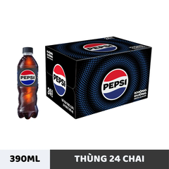 Thùng 24 chai nước ngọt Pepsi không calo 390ml