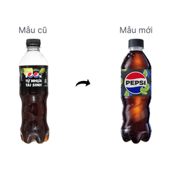 Thùng 24 chai nước ngọt Pepsi không calo vị chanh 390ml