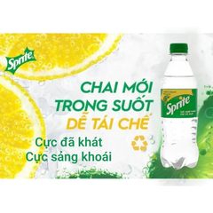 Thùng 24 chai nước ngọt Sprite chanh 390ml