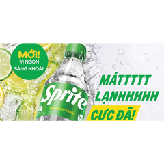 Thùng 24 chai nước ngọt Sprite chanh 390ml