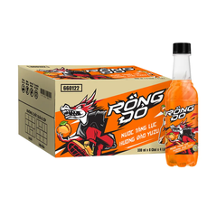 Thùng 24 chai nước tăng lực Rồng Đỏ hương đào Yuzu 330ml