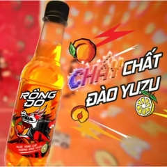 Thùng 24 chai nước tăng lực Rồng Đỏ hương đào Yuzu 330ml