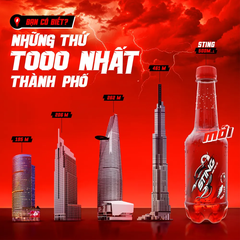 Thùng 24 chai nước tăng lực Sting hương dâu 500ml