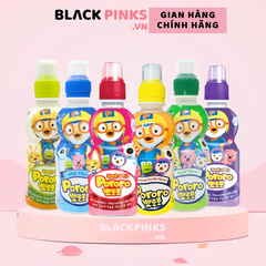 Thùng 24 chai nước trái cây Pororo vị dâu/việt quât/nhiệt đới/táo/sữa/ chuối chai 235ml