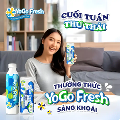 Thùng 24 chai nước uống hương sữa chua Yogo fresh 580ml