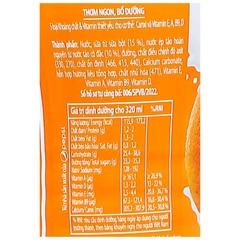 Thùng 24 chai sữa trái cây Juicy Milk vị cam 320ml