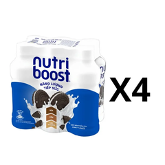 Thùng 24 chai sữa trái cây Nutriboost bánh quy kem 297ml