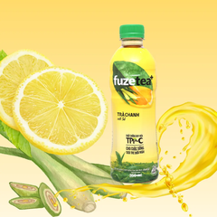 Thùng 24 chai trà chanh sả Fuzetea+ 350ml