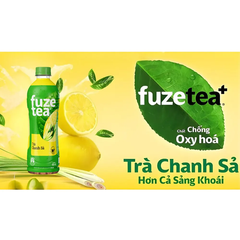 Thùng 24 chai trà chanh sả Fuzetea+ 450ml