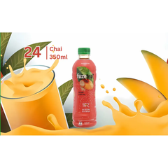Thùng 24 chai trà đào và hạt chia Fuzetea+ 350ml