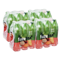 Thùng 24 chai trà đào và hạt chia Fuzetea+ 450ml