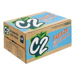 Thùng 24 chai trà đen C2 Freeze hương dưa lưới bạc hà 455ml