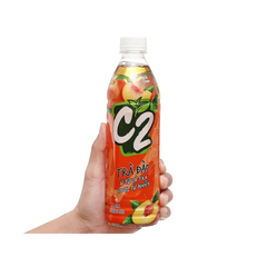 Thùng 24 chai trà đen C2 hương đào 455ml