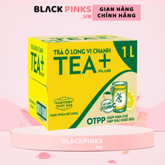 Thùng 12 chai trà ô long TEA+ Plus vị chanh 1L