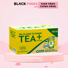 Thùng 24 chai trà ô long TEA+ Plus vị chanh 450ml