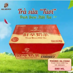 Thùng 24 chai trà sữa Mr.Brown Fresh Brew 580ml
