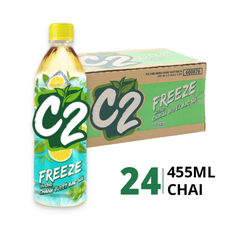 Thùng 24 chai trà xanh C2 Freeze hương chanh tuyết bạc hà 455ml