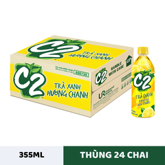 Thùng 24 chai trà xanh C2 hương chanh 355ml