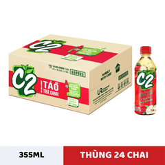 Thùng 24 chai trà xanh C2 hương táo 355ml