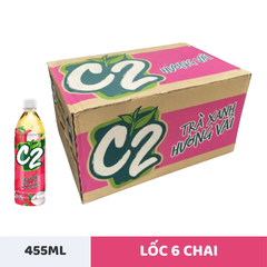 Thùng 24 chai trà xanh C2 hương vải 455ml