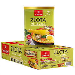 Thùng 24 gói mì xuất khẩu gà vàng Zlota/cà ri gà Curry Vifon gói 70g