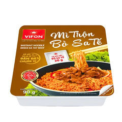 Thùng 24 khay mì xào hải sản/spaghetty/bò sa tế/tương đen Vifon khay 90g