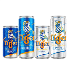Thùng 24 lon bia Tiger Sleek/Crystal lon 250ml/330ml