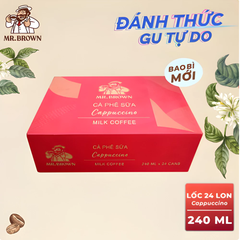 Thùng 24 lon cà phê Mr.Brown Cappuccino 240ml