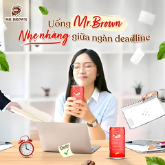 Thùng 24 lon cà phê Mr.Brown Cappuccino 240ml
