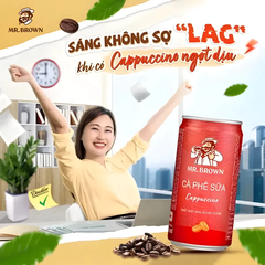 Thùng 24 lon cà phê Mr.Brown Cappuccino 240ml