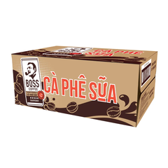 Thùng 24 lon cà phê sữa Boss 180ml