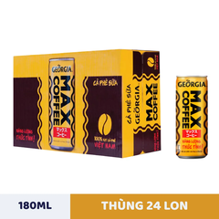 Thùng 24 lon cà phê sữa Georgia Max Coffee 180ml
