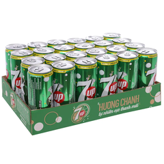 Thùng 24 lon nước ngọt 7Up 320ml