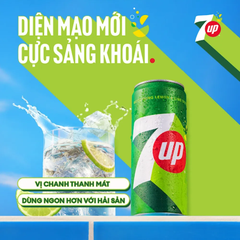Thùng 24 lon nước ngọt 7Up 320ml